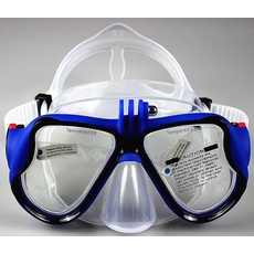 WOWDECOR Tauchmaske für Gopro Kamera Erwachsene Kinder mit Kurzsichtigkeit Kurzsichtig, Schnorchelmaske Taucherbrille Dioptrin Dioptrien Korrektur (Blau, -2,5)