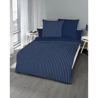 KAEPPEL Eternity Gestreift Blau 155 x 220 cm + 2 x 80 x 80 cm