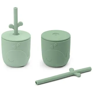 Done By Deer Straw 2 Pack Wally Tasse - Green - 12 Monate