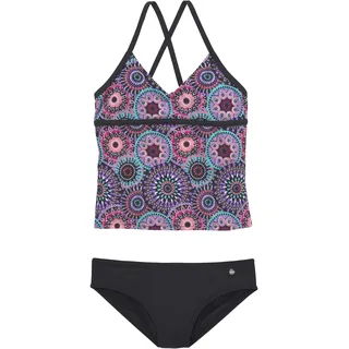 Tankini S.OLIVER, Jungen, Gr. 146/152, N-Gr, bunt, Polyamid, bedruckt, Bikini-Sets Tankini, mit coolem Print, Topseller