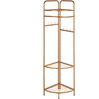 Beliani Kleiderständer Metall gold 160 cm Lawton , Goldfarben , 53x160x37 cm , Garderobe, Garderobenständer