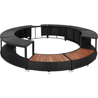 CASARIA Whirlpool Umrandung Schwarz Ø206 cm