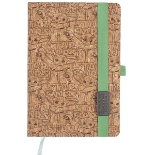 CERDÁ LIFE'S LITTLE MOMENTS Cuaderno de Corcho Baby Yoda The Child-Licencia Oficial Star Wars, Niños, Multicolor, Estándar