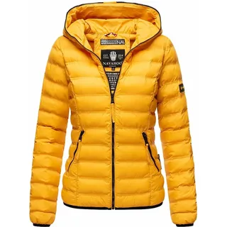 Navahoo Damen Herbst Frühling Jacke Übergangsjacke Steppjacke Kapuze Neevia Gelb Gr. 36 -S - Gelb