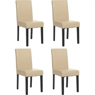 MCW Esszimmerstuhl Littau Kunstleder Beige 4er Set
