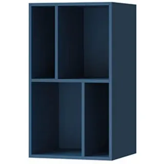 Deine Möbel 24 Wandregal Lima 13 45/77/38 cm in Meeresblau , Blau , Holzwerkstoff , 45x77x38 cm , Wohnzimmer, Regale, Wandregale