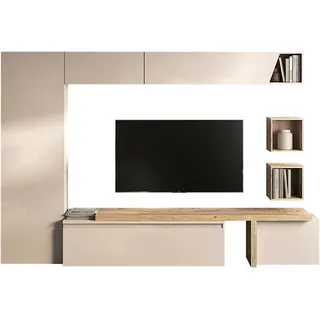 Home Affaire Wohnwand »Infinity, 7tlg. Breite 300 cm, moderne Mediawand« 7 Stk. tlg., beige