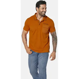 Poloshirt JAN VANDERSTORM "Poloshirt STILTOR", Herren, Gr. 3XL, orange, Obermaterial: 100% Baumwolle CO., Shirts Poloshirt