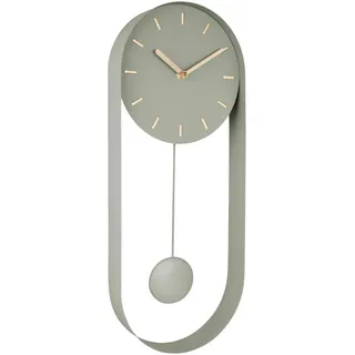 Karlsson Wanduhr , Grün , Metall , 20x50x5 cm , Dekoration, Uhren, Wanduhren