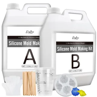 Limino Flüssiges Silikon Kautschuk - 9L/10kg Lichtdurchlässiger 15A Silikon Formen Herstellen Kit für Silikonformen Herstellung - 1: 1 Verhältnis Abformsilikon für DIY Harzformen, Kerzenform, Gießen