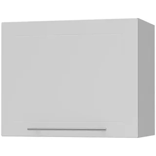 Feldmann-Wohnen Klapphängeschrank Kvantum W8/60 Weiß Matt / Grau Matt 60 / 32,5 / 50cm , Weiß, Grau , Holzwerkstoff , 1 Fächer , Rechteckig , 60x50x32.5 cm , Küchen, Küchenmöbel, Küchenschränke, Küchenoberschränke