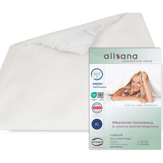 Allsana Allergiker Deckenbezug 200x200 cm | Allergie Bettwäsche | Anti Milben Encasing | Milbenschutz für Hausstauballergiker | allergendichter Bettdecken Zwischenbezug | Hohenstein Zertifiziert