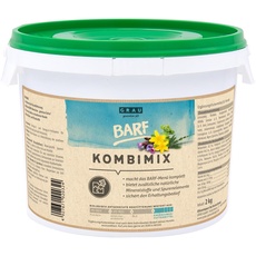 GRAU - das Original - BARF-KombiMix, Komplettmischung zum BARFEN, natürliche Rundumversorgung, 1er Pack (1 x 2 kg), Ergänzungsfuttermittel für Hunde