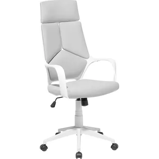 Beliani Bürostuhl Stoff Grau/Weiß