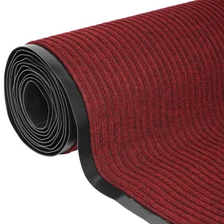 ybaymy Teppich Läufer Flur rutschfest 90 x 500 cm Schmutzfangläufer Meterware Waschbar Teppichläufer Lang Korridor Schmutzfangmatte Rot, 90cm Breite