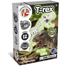 Science4you T Rex Dinosaurier Ausgrabungsset für Kinder ab 6 - Dinosaurier Spiel + Fossilien Ausgrabungsset für Kinder das im Dunkeln Leuchtet mit Dino Spiel, Dino Geschenk für Kinder ab 6 7 8+ Jahre