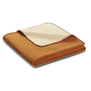 Biederlack Melange Doubleface Kuscheldecke 150 x 200 cm Gelb/Beige