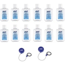 Purell Advanced Hygienisches Händedesinfektionsmittel, 100Ml Flip Top Flasche X 12 Mit 2 X Purell Personal Gear Einziehbarer Clip