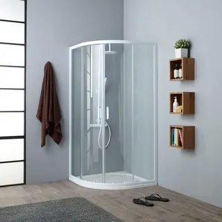 Kiamami Valentina - Klarglas Viertelkreis Duschkabine 90X90 cm, vollgerahmt | Venere
