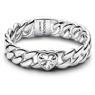 Pandora 194386C01 Kettenring für Frauen mit Herz Silber, 58/18,5
