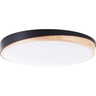 Brilliant Deckenleuchte 52cm Baarlo schwarz IP20 dimmbar LED integriert - Schwarz/Braun