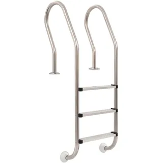 Pool-Leiter 3 Stufen 120 cm Edelstahl 304 - Silber