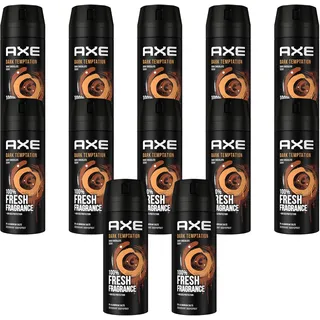 Axe Bodyspray Dark Temptation im 12er Set, Deo Deospray Deodorant Body Spray Herren Männer Men, 12x 150ml, Männerdeo ohne Aluminium (12 Produkte)