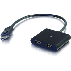 C2G DisplayPortTM 1.2 to Dual HDMI® MST Hub 4K Doppelmonitor MST Hub, DP Multi-Stream Transport (MST) Multiple Monitor Splitter, Schwarz, 84293