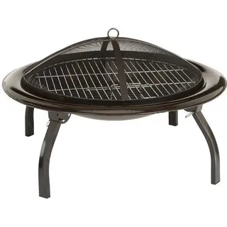 Portable Einbaubarbecue 66 cm - AmazonBasics mit Deckel - Schwarz