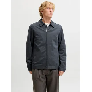 Jerseysakko JACK & JONES "JPRMARTIN JERSEY HYBRID BLAZER SN", Herren, Gr. 50, grau (night sky), Jersey, Obermaterial: 76% Polyester, 19% Viskose, 5% Elasthan, unifarben, slim fit normal, gerader Abschluss, Sakkos Jerseysakko, Materialmix, slim fit