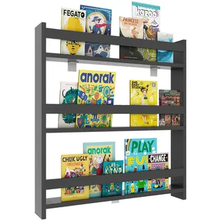 VCM Kinderregal Kidos 70 x 10 cm Holz schwarz