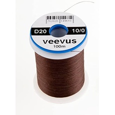 VEEVUS Unisex-Adult D20 Threads-10/0, Dark Brown, 10/0