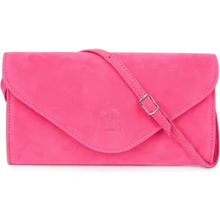 Damen Clutch Tasche elegant klein Beltimore Wildleder - Rosa