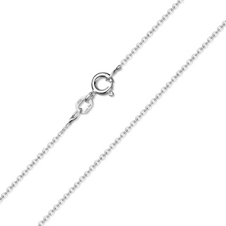 Materia Feine Damen Halskette aus 925 Sterling Silber 1mm breit K63-50cm