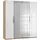 Drehtürenschrank Level by fresh to go 200 x 216 x 58 cm Weiß