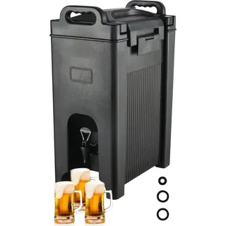 Heiß- und Kaltwasser-Spender 18,9 L, LDPE - Großer Getränke-Spender mit Hahn für Kaffee, Kalte Milch, Wasser, Saft etc. - Isolier-Kanne für 1-2 Personen