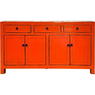 Fine Asianliving Chinesische Kommode chinesisches Sideboard chinesischer Schränke China Möbel Schrank Orientalischer Asiatischer 145x88x40 - Rot