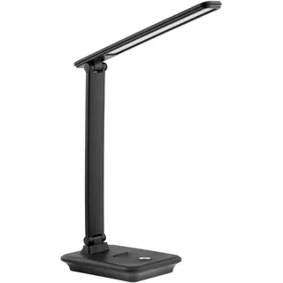 Maclean MCE314B Dimmbare LED Schreibtischlampe Schreibtischleuchte Tischlampe 9W IP20 Max 450 Lumen Farbtemperaturwechsel 3000K 4500K 6500K inkl. Netzteil (Schwarz) | Energieeffizienzklasse G