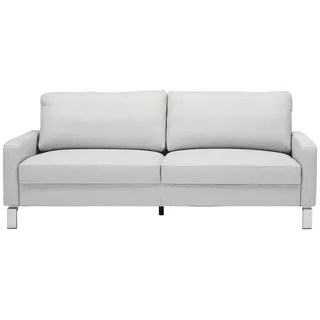Pure Home Lifestyle 2-Sitzer-Sofa , Hellgrau , Metall , Echtleder , Dickleder , Uni , 184x81x97 cm , Blauer Engel, Goldenes M, Dgm , Typenauswahl, Bettkasten erhältlich, Fußauswahl, Lederauswahl, Stoffauswahl, planbar, Sitzqualitäten, Bettfunktion erhältlich, Hocker erhältlich, Rücken echt , Wohnzimmer, Sofas & Couches, Sofas, Ledersofas