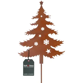 KOTARBAU® Gartendekoration Rostfiguren 70cm Tannenbaum Weihnachtsdeko Garten Ecorost Gartenstecker Weihnachten Gartenfiguren & Gartenstatuen Roststecker Gartendeko für Draußen Edelrost