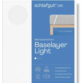 schlafgut Baselayer Matratzenschutz Light Matratzenauflage 200 x 200 cm weiß