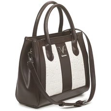 19V69 ITALIA Damen Women Gabriela Gold Shopper Bag, Dark Brown/Beige