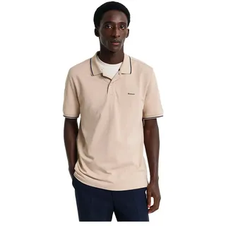Gant Tipped Piqué Kurzarm-poloshirt - Dry Sand - XL
