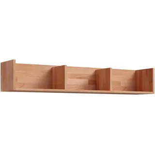 Linea Natura Wandregal , Kernbuche , Holz , Kernbuche , massiv , 130x22x25 cm , Beimöbel erhältlich, in verschiedenen Holzarten erhältlich , Wohnzimmer, Regale, Wandregale