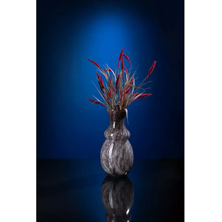 Tischvase FINK "RUMA", braun (sand), B:17cm H:33cm T:17cm Ø:17cm, Vasen, Tischvase