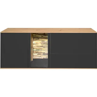 Mäusbacher Lowboard Faro Lowboard B 169 cm, inkl. Beleuchtung, Push to open Funktion, grau