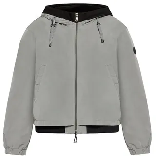 Sommerjacke GIL BRET "Sommerjacke mit Kapuze", Damen, Gr. 40, grau (salvia), Obermaterial: 100% Polyester PES., Jacken Sommerjacke