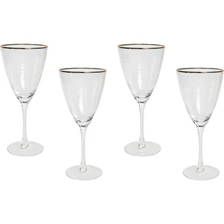 Beliani Weingläser Set 4-tlg. 0,38 l