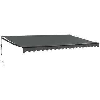 vidaXL Elektrische Markise mit Kurbel Anthrazit 5x3 m - Grau