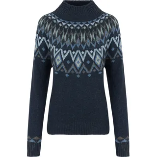 Sherpa Indu Eco Mock Neck Damen Rollkragenpullover, blau - S